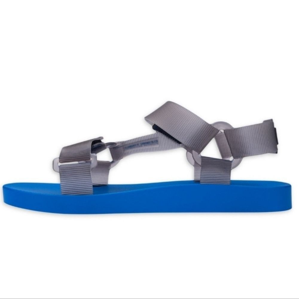 #418 New Blue Gray Mens Ozarks Trail Comfort Jelly Strap Shoes Sandals Size 11 - Picture 6 of 9